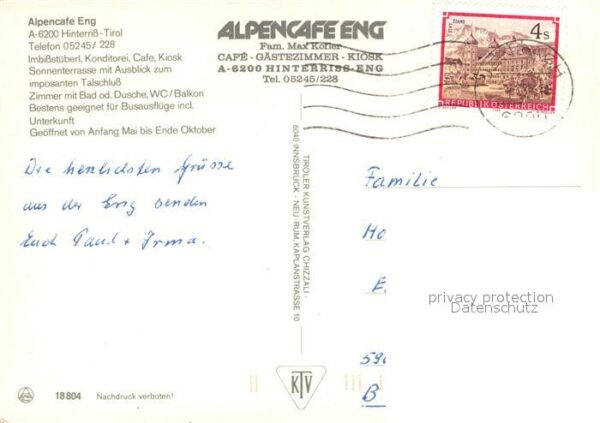 Hinterriss Tirol Alpencafe Eng Ahornboden – Bild 2