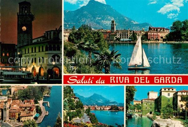 Riva del Garda Hotel Sole Fliegeraufnahme Segelboot