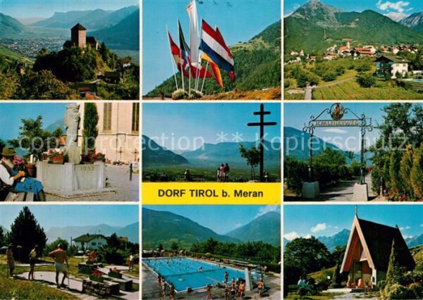 Dorf Tirol H. Falknerweg Burg Schwimmbad Kapelle