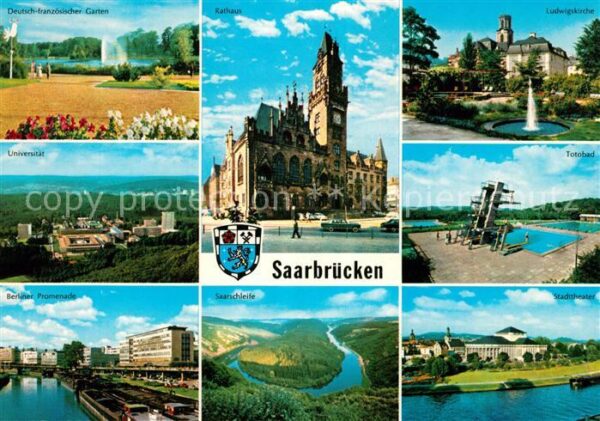 Saarbruecken Rathaus Theater Ludwigskirche