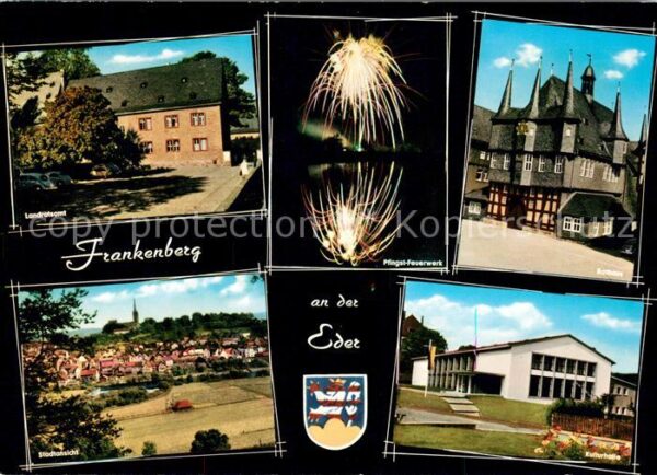 Frankenberg Eder Landratsamt Pfingst Feuerwerk Rathaus S