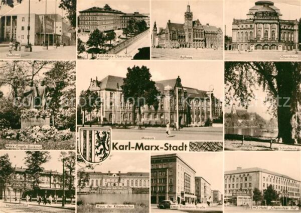 Karl-Marx-Stadt Stadtbad Hauptbahnhof Hotel Chemnitzer