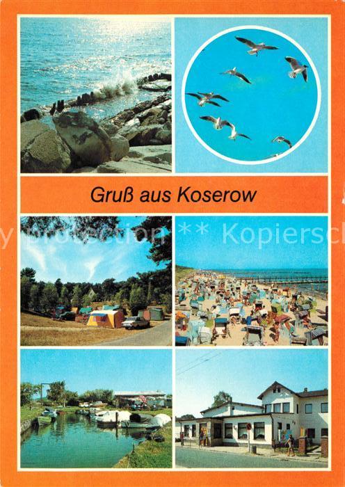 Koserow Ostseebad Usedom Möwen Campingplatz Strand Bootshafen Er