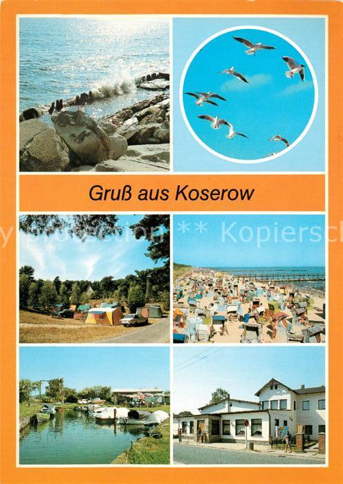 Koserow Ostseebad Usedom Möwen Campingplatz Strand Bootshafen Er