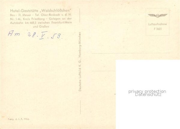 Ober-Rosbach Fliegeraufnahme Hotel Waldschlösschen – Bild 2