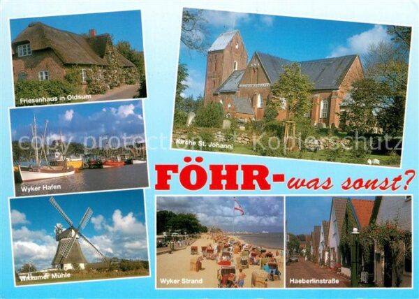 Wyk Foehr Friesenhaus Oldsum Hafen Mühle Haeberli