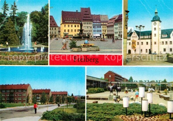 Freiberg Sachsen Scheringerpark Rathaus Obermarkt