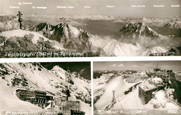Zugspitze Gipfelpanorama Schneefernerhaus Münchne