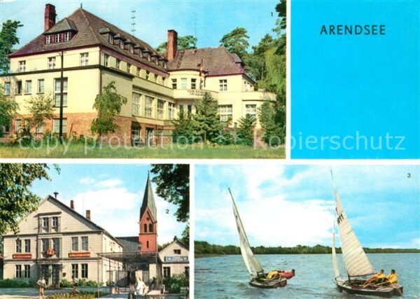 Arendsee Ostseebad FDGB Ferienheim Waldheim Rathaus Segelp