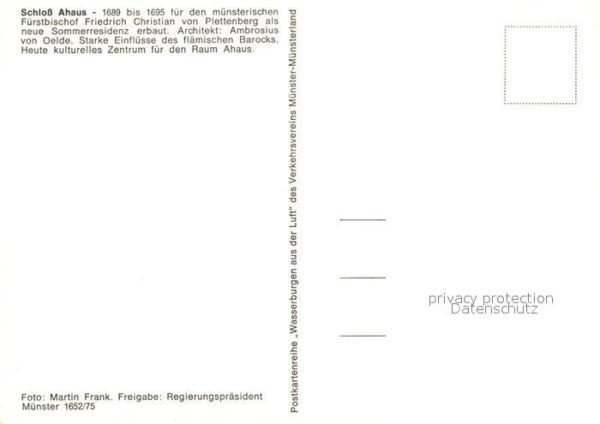 Ahaus Schloss Ahaus Fliegeraufnahme – Bild 2