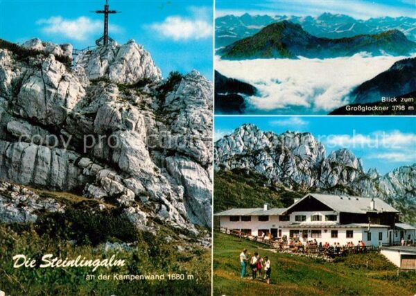 Steinlingalm mit Kampenwand und Grossglockner
