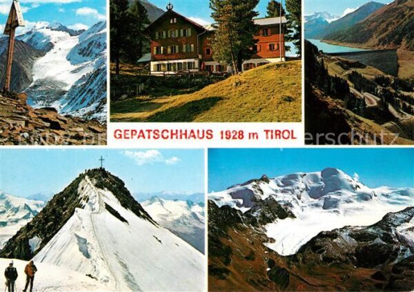 Kaunertal Gepatschhaus mit Ölgrubenjoch Wildspitz