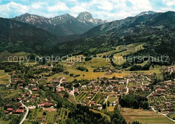 Bad Feilnbach Fliegeraufnahme mit Wendelstein und Inn