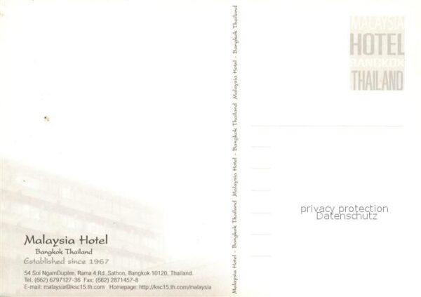 Bangkok Malaysia Hotel Reception – Bild 2