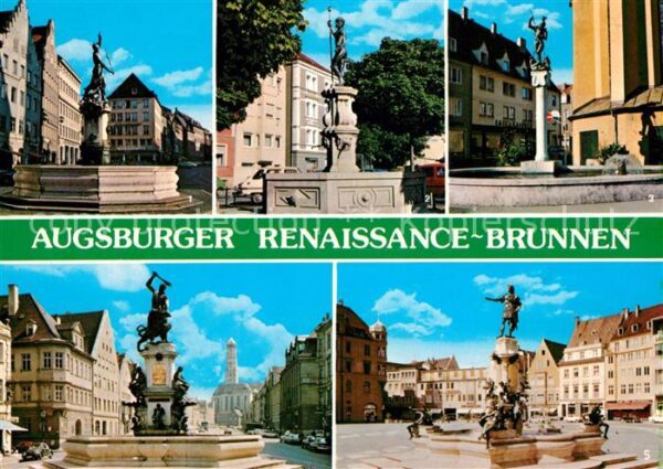 Augsburg Merkurbrunnen Neptunbrunnen Georgsbrunn