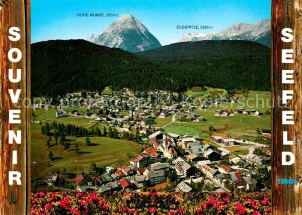 Seefeld Tirol Fliegeraufnahme mit Hohe Munde und Zugs