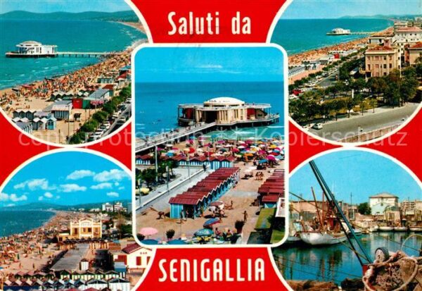 Senigallia Teilansichten Strand Hafen Seebrücke
