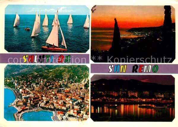 San Remo Vele sul mare Scorcio panoramico Veduta