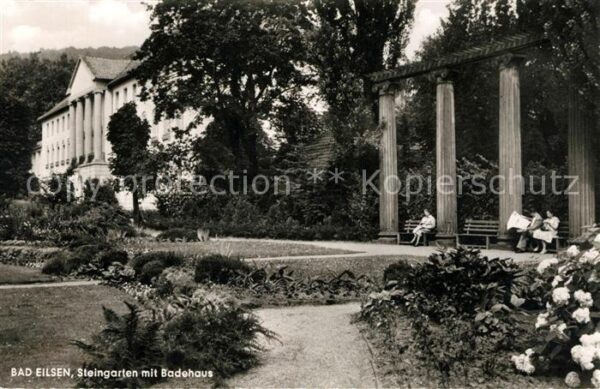 Bad Eilsen Steingarten mit Badehaus
