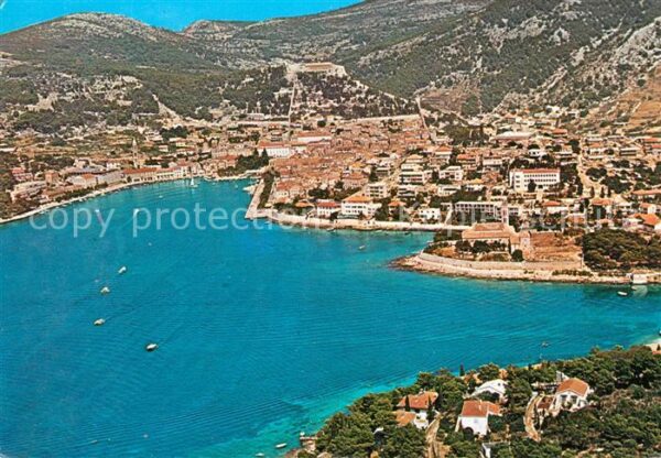 Hvar Bucht Hafen Fliegeraufnahme