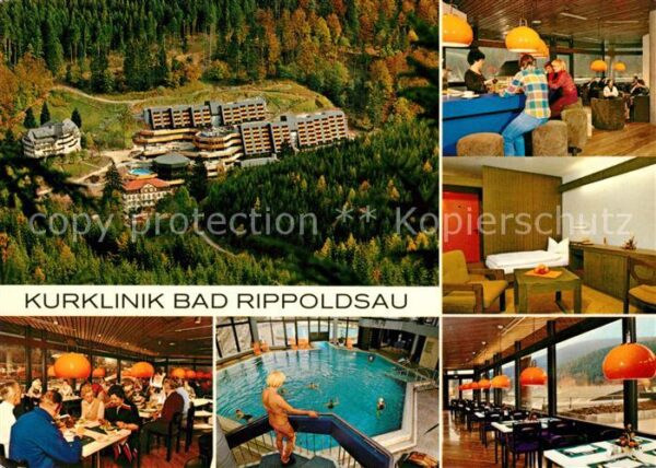 Bad Rippoldsau Schwarzwald Kurklinik mit Kurmittelhaus Fliegeraufn
