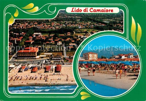 Lido di Camaiore Strand Fliegeraufnahme