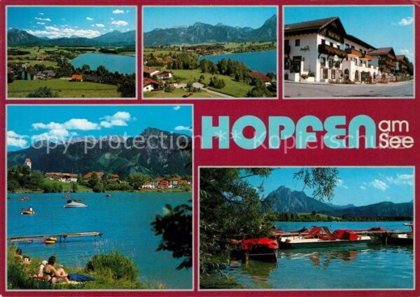 Hopfen See Landschaftspanorama Alpen Badestrand Bo
