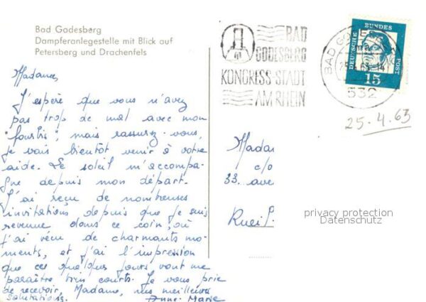 Bad Godesberg Dampferanlegestelle mit Blick auf Peter – Bild 2