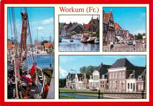 Workum Segelboot Hafen Strassenpartie