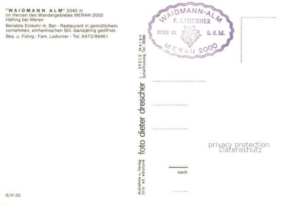 Hafling Waidmann Alm Bar Restaurant – Bild 2