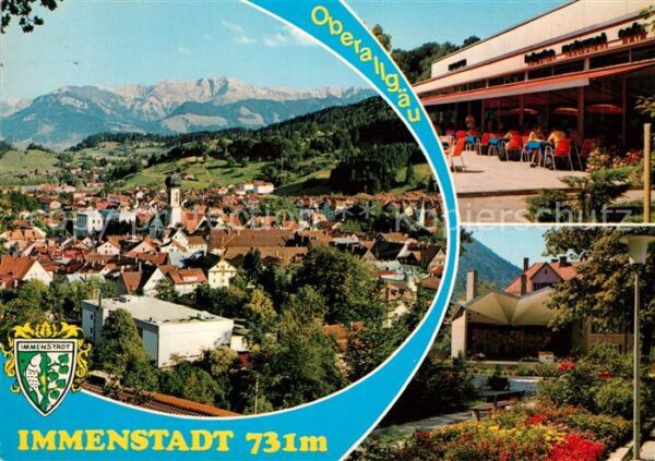 Immenstadt Allgaeu Gesamtansicht mit Alpenpanorama Restaur