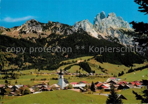 Tannheim Tirol Panorama mit Gimpel Rote Flüh und Schar