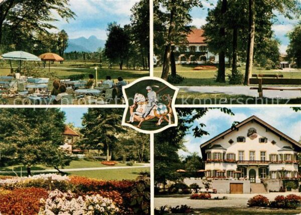 Bad Aibling Kurhaus Blick zum Wendelstein Lesehalle