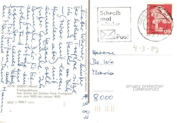 Soest Arnsberg Freiligrathhaus Fachwerk Historisches G – Bild 2