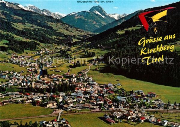 Kirchberg Tirol mit Grossem Rettenstein Drachenfliegen