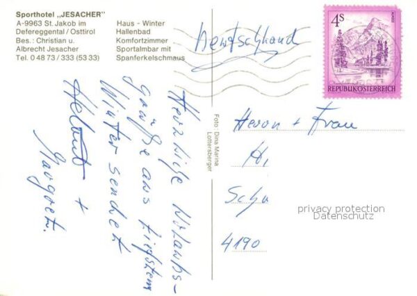 St Jakob Defereggen Sporthotel Jesacher Hallenbad Kaminzimm – Bild 2