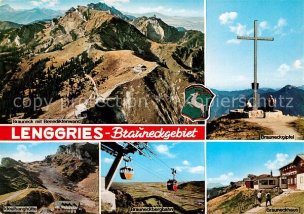 Lenggries Brauneckgebiet Gipfelkreuz Brauneckhaus