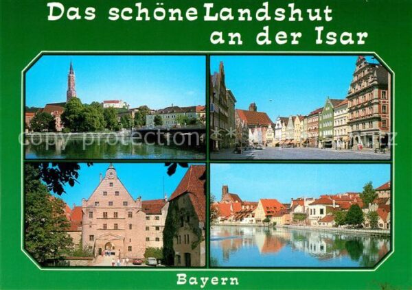 Landshut Isar Isar Brücke Kirche Altstadt