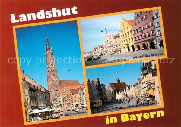 Landshut Isar St Martins Kirche Altstadt Rathaus Heil