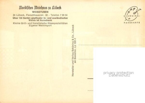 Luebeck Nordisches Weinhaus zu Lübeck Weinstube – Bild 2
