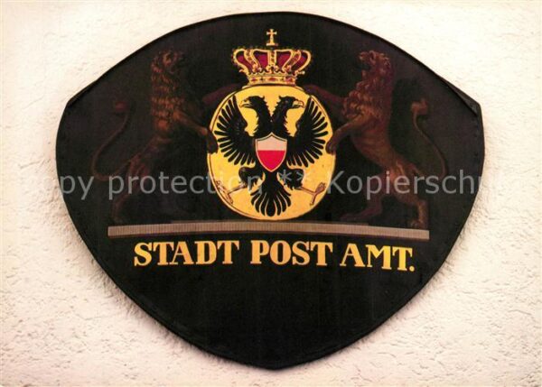Luebeck Posthausschild Wappen Krone Postmuseums