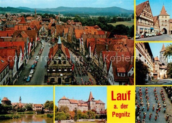 Lauf Pegnitz Marktplatz Rathaus Fachwerkhaus Torboge