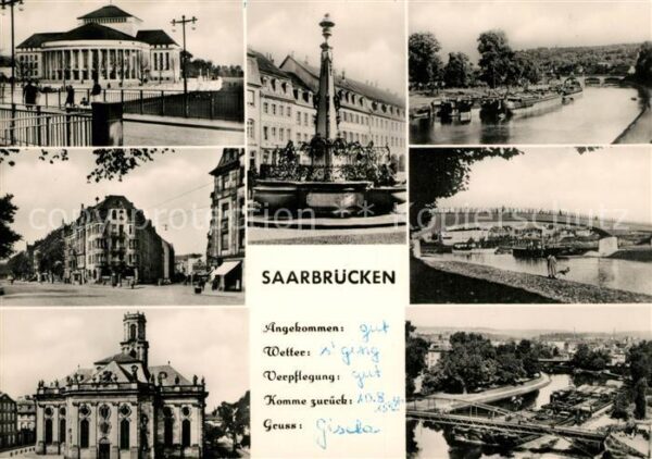 Saarbruecken Teilansichten Gebäude Brunnen Saarbrück