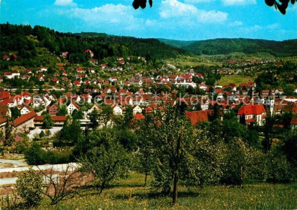 Murrhardt Blick vom Waltersberg ins Siegelsberger