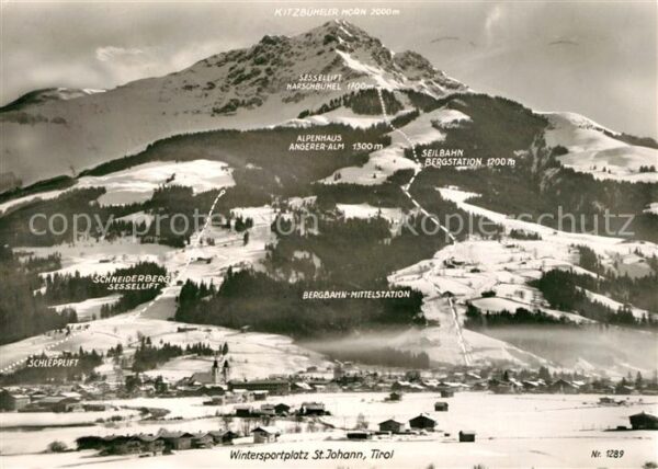 St Johann Tirol Panorama Wintersportplatz mit Kitzbühel