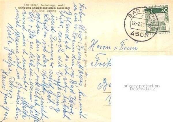 Bad Iburg Klinisches Kneippsanatorium Sonnenhof – Bild 2