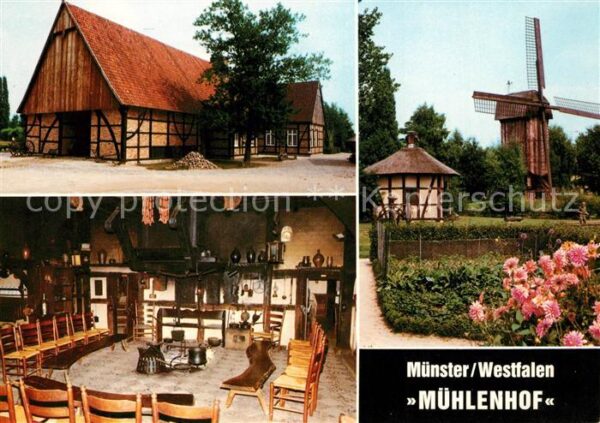 Muenster Westfalen Mühlenhof Freilichtmuseum Windmühle