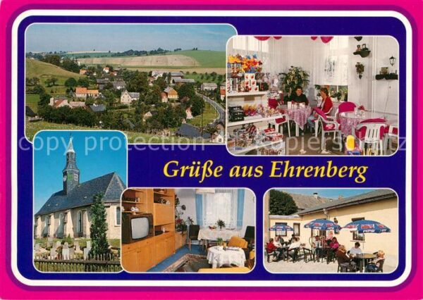 Ehrenberg Saechsische Schweiz Gesamtansicht Kirche Monikas Einkaufsse