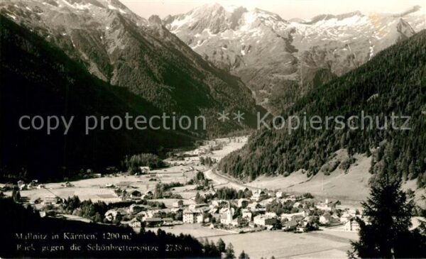 Mallnitz Kaernten Panorama Blick gegen die Schönbrettersp