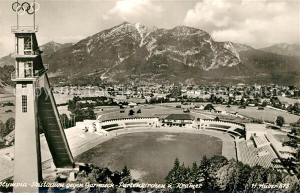 Garmisch-Partenkirchen Olympia Skistadion Sprungschanze Blick